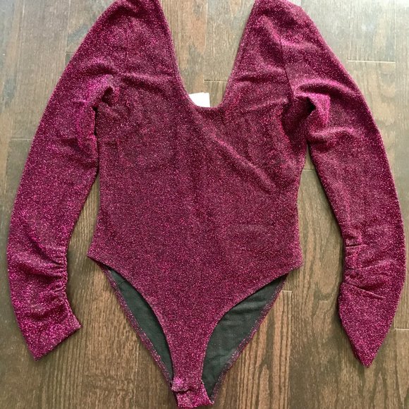 NWT Zara -Shimmery Knit Bodysuit - Picture 8 of 8